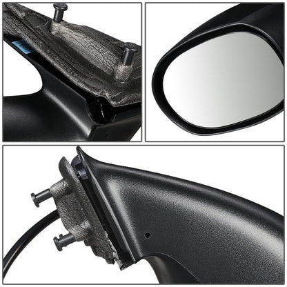 RETROVISOR MIRROR - 01-03 CHRYSLER PT CRUISER - POWERED - OEM - LEFT - TEXTURED/BLACK