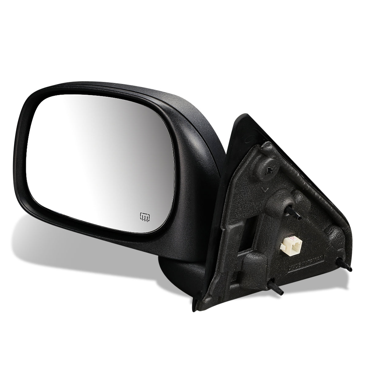 RETROVISOR MIRROR - 02-08 DODGE RAM / 03-09 DODGE RAM 2500, 3500 - POWERED - HEATED - FOLDING - OEM - LEFT - PAINTABLE - BLACK