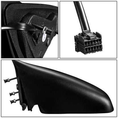 RETROVISOR MIRROR - 06-09 MITSUBISHI RAIDER / 05-10 DODGE DAKOTA / 11 RAM DAKOTA - POWERED - OEM - LEFT - TEXTURED/BLACK