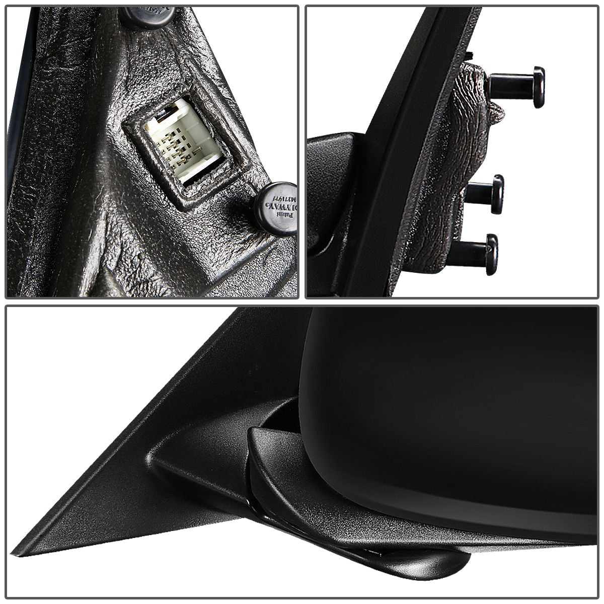 RETROVISOR MIRROR - 05-08 CHRYSLER 300 / 06-07 DODGE CHARGER / 05-08 DODGE MAGNUM - POWERED - HEATED - OEM - LEFT - PAINTABLE - BLACK