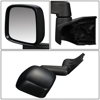 RETROVISOR MIRROR - 97-06 JEEP WRANGLER - MANUAL - OEM - LEFT - TEXTURED/BLACK