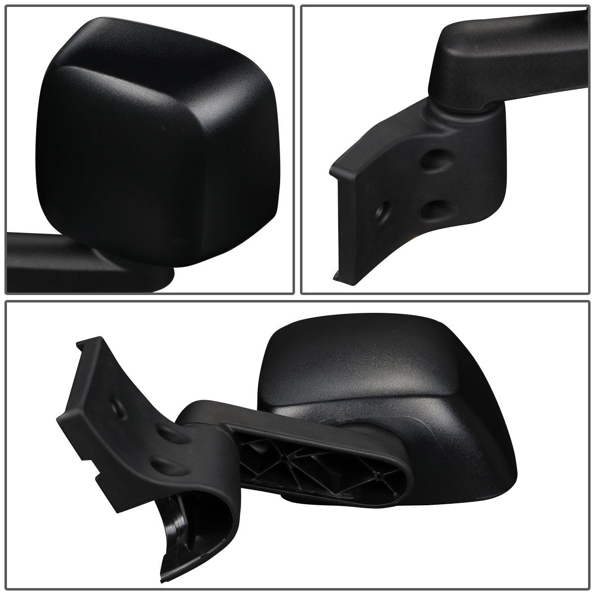 RETROVISOR MIRROR - 97-06 JEEP WRANGLER - MANUAL - OEM - LEFT - TEXTURED/BLACK