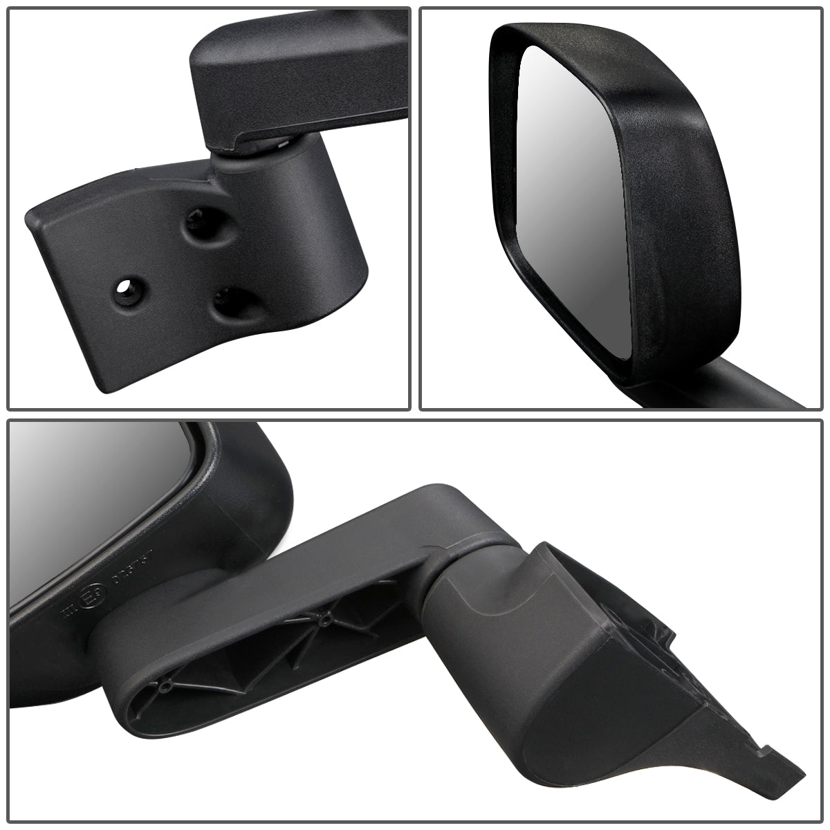 RETROVISOR MIRROR - 03-06 JEEP WRANGLER - MANUAL - HEATED - OEM - LEFT - TEXTURED/BLACK