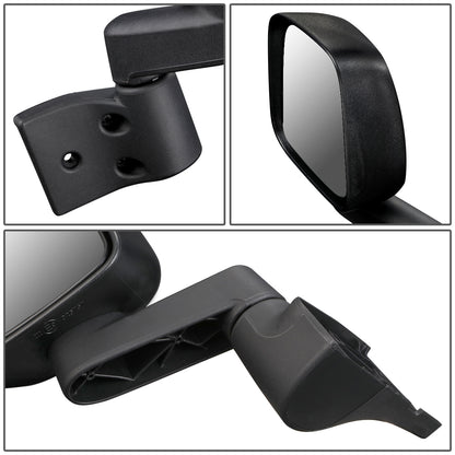 RETROVISOR MIRROR - 03-06 JEEP WRANGLER - MANUAL - HEATED - OEM - LEFT - TEXTURED/BLACK