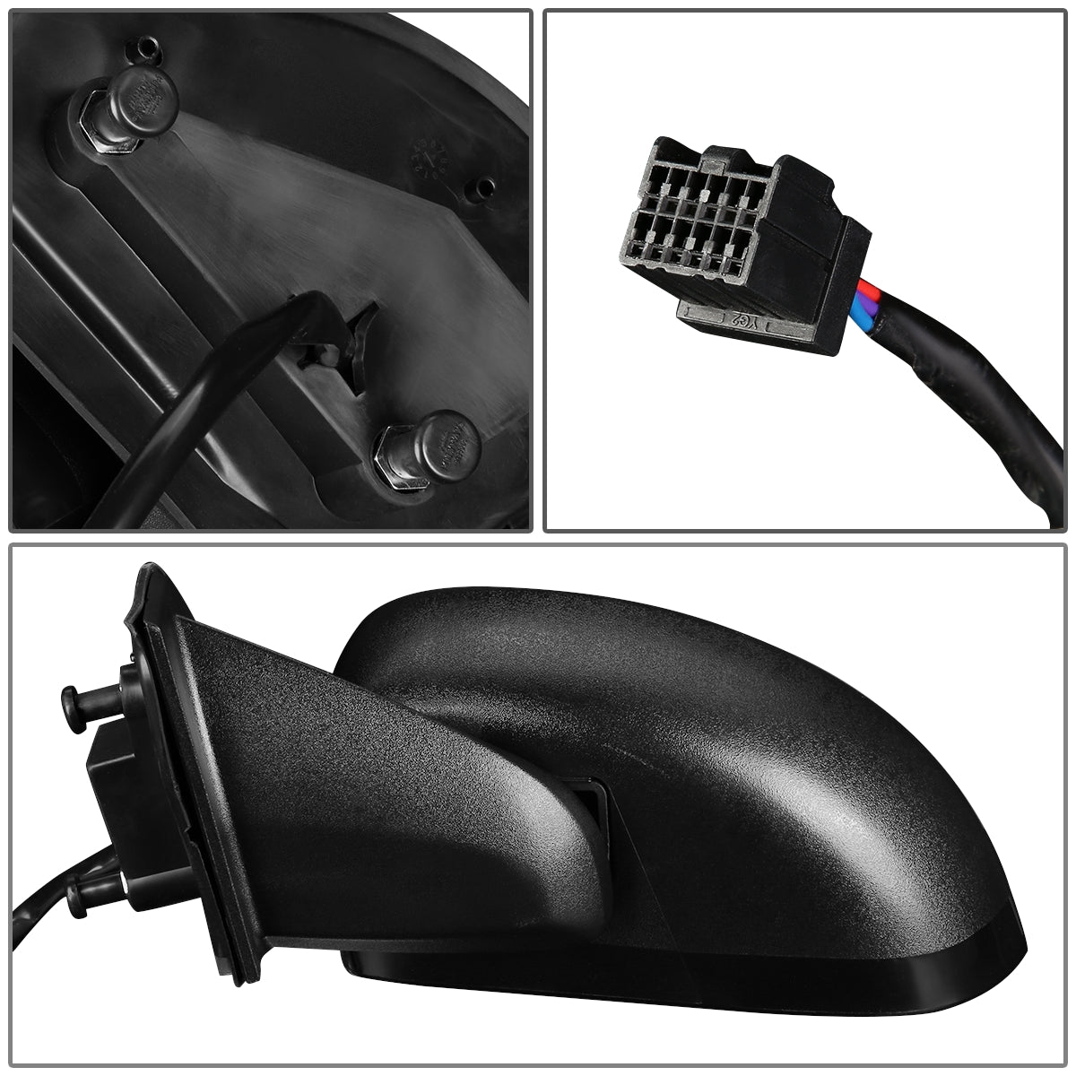 RETROVISOR MIRROR - 07-17 JEEP COMPASS - POWERED - OEM - LEFT - TEXTURED/BLACK