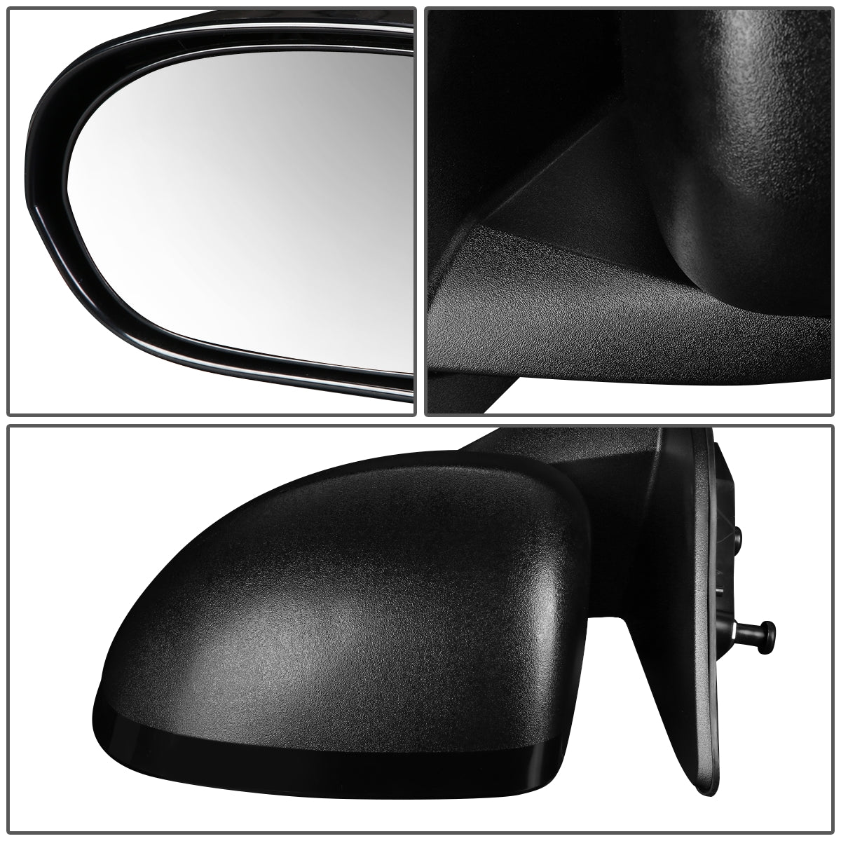 RETROVISOR MIRROR - 07-17 JEEP COMPASS - MANUAL - OEM - LEFT - TEXTURED/BLACK