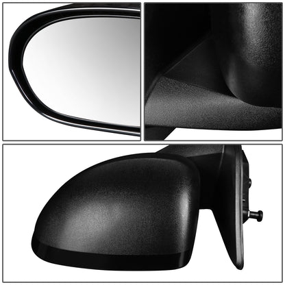 RETROVISOR MIRROR - 07-17 JEEP COMPASS - MANUAL - OEM - LEFT - TEXTURED/BLACK