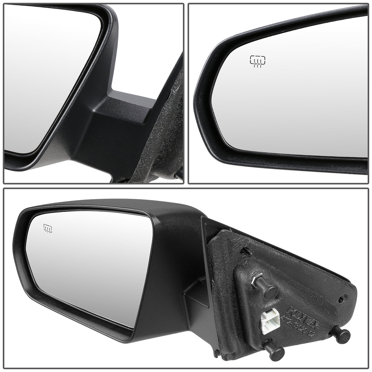 RETROVISOR MIRROR - 08-14 DODGE AVENGER - POWERED - HEATED - OEM - LEFT - TEXTURED/BLACK