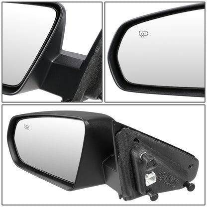 RETROVISOR MIRROR - 08-14 DODGE AVENGER - POWERED - HEATED - OEM - LEFT - TEXTURED/BLACK