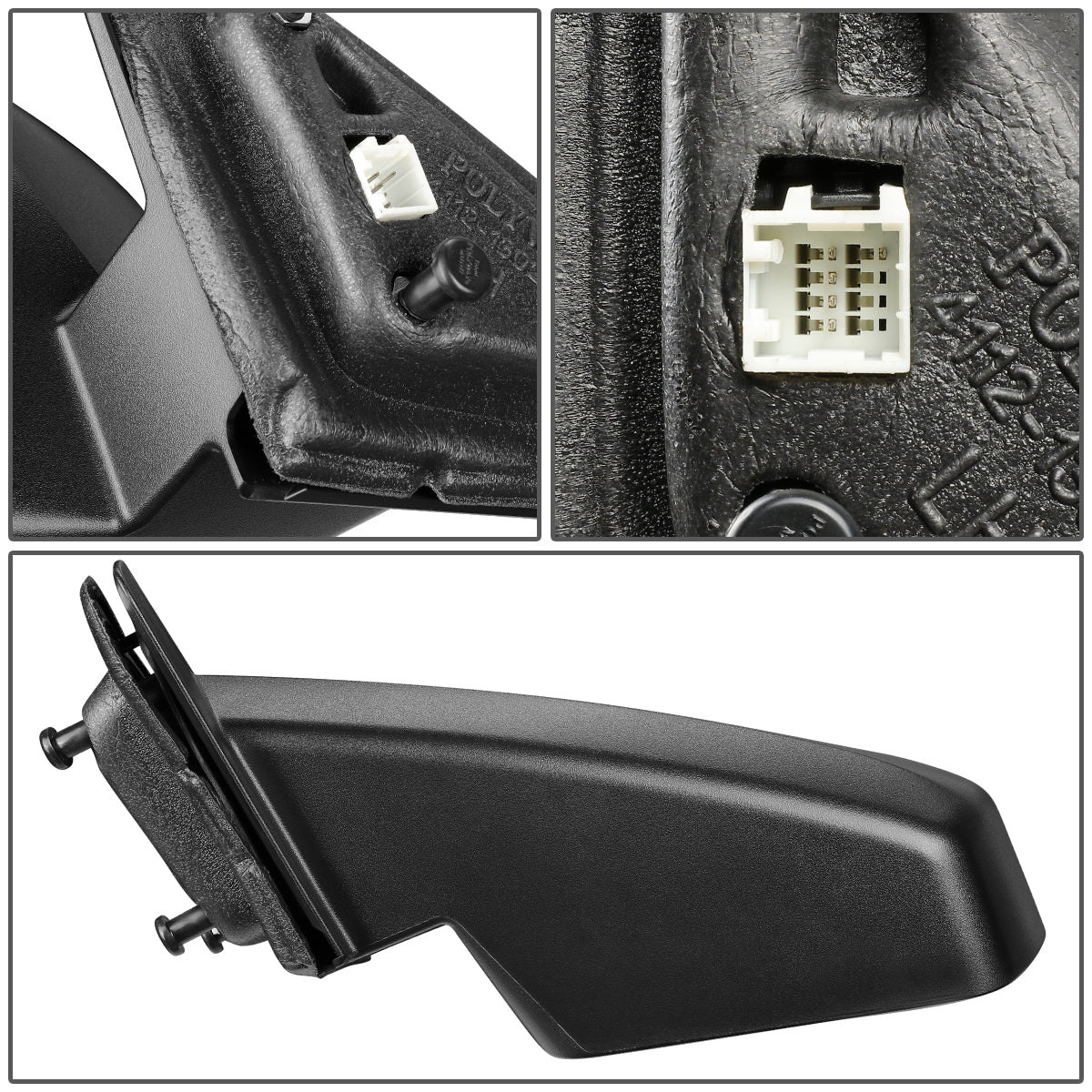 RETROVISOR MIRROR - 08-14 DODGE AVENGER - POWERED - HEATED - OEM - LEFT - TEXTURED/BLACK