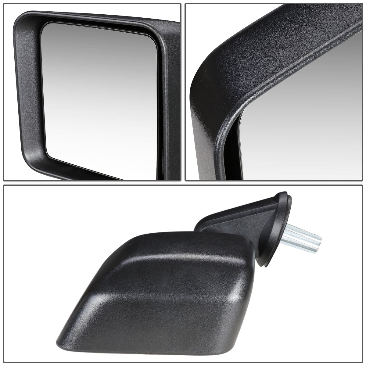 RETROVISOR MIRROR - 07-17 JEEP WRANGLER / 18 JEEP WRANGLER JK - MANUAL - OEM - LEFT - TEXTURED/BLACK