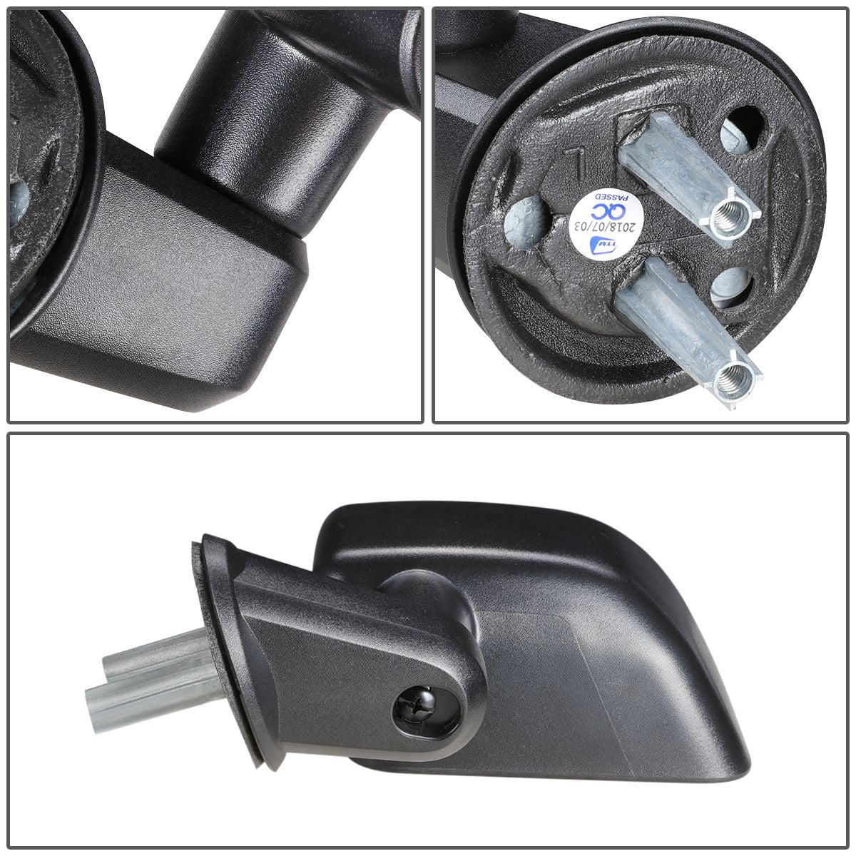 RETROVISOR MIRROR - 07-17 JEEP WRANGLER / 18 JEEP WRANGLER JK - MANUAL - OEM - LEFT - TEXTURED/BLACK