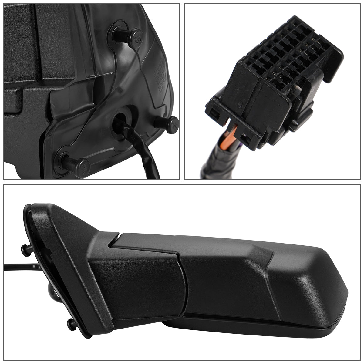 RETROVISOR MIRROR - 06-10 JEEP COMMANDER - POWERED - HEATED - W/MEMORY - FOLDING - OEM - LEFT - TEXTURED/BLACK