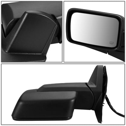 RETROVISOR MIRROR - 06-10 JEEP COMMANDER - POWERED - HEATED - W/MEMORY - FOLDING - OEM - LEFT - TEXTURED/BLACK