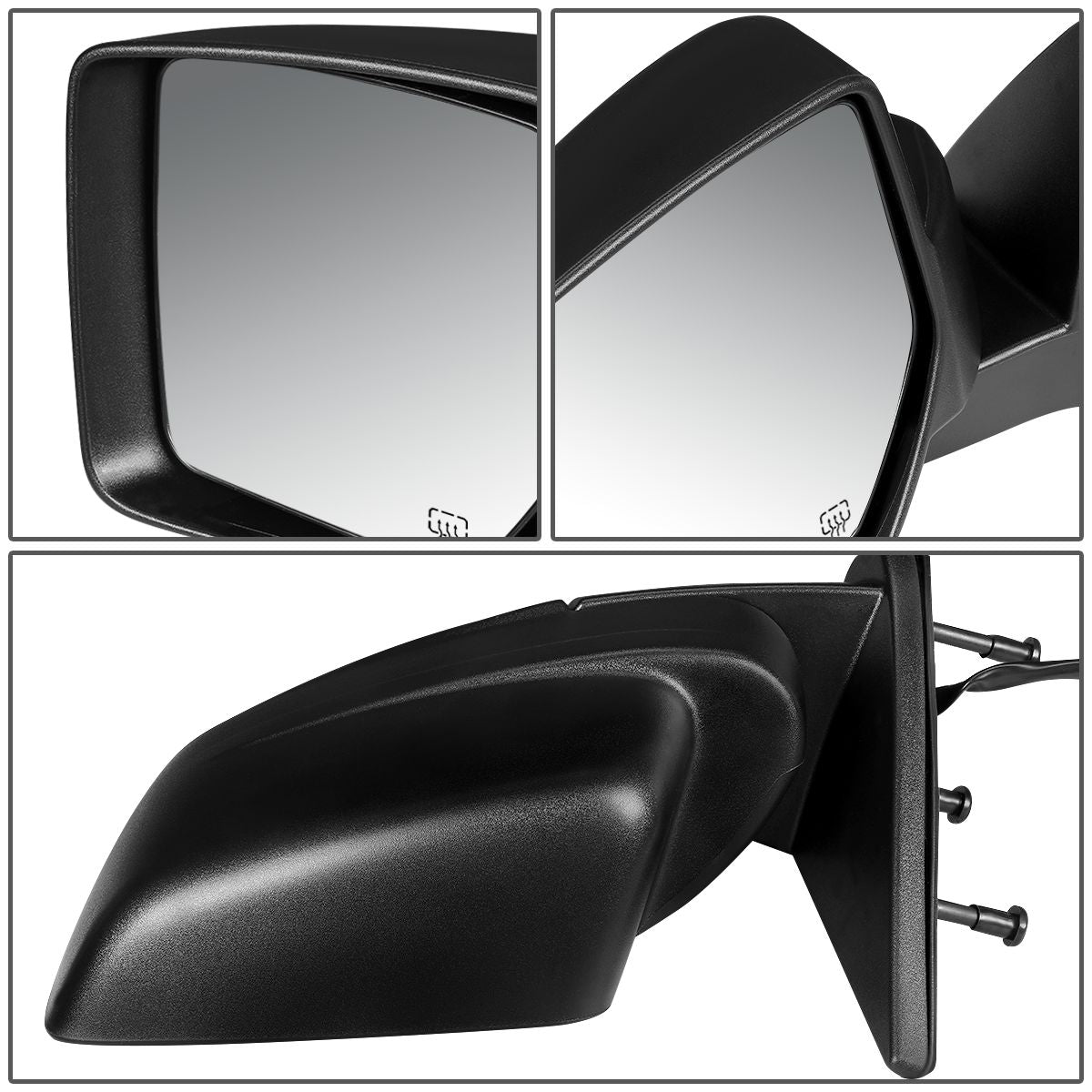 RETROVISOR MIRROR - 07-11 DODGE NITRO - POWERED - HEATED - OEM - LEFT - TEXTURED/BLACK