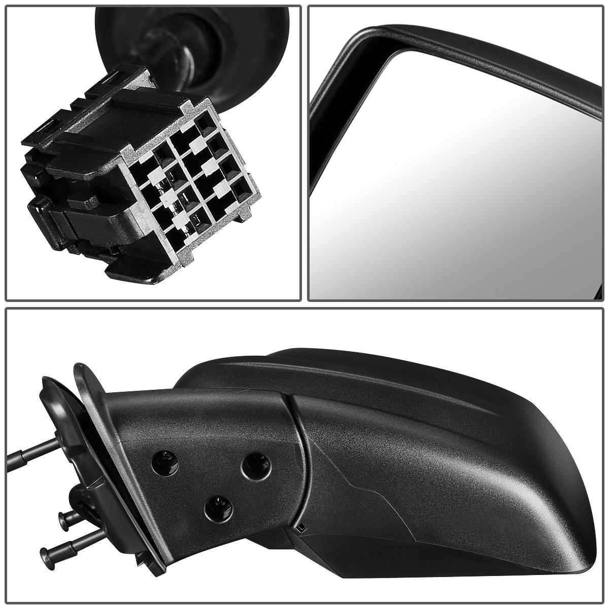 RETROVISOR MIRROR - 08-09 JEEP LIBERTY - POWERED - OEM - LEFT - TEXTURED/BLACK