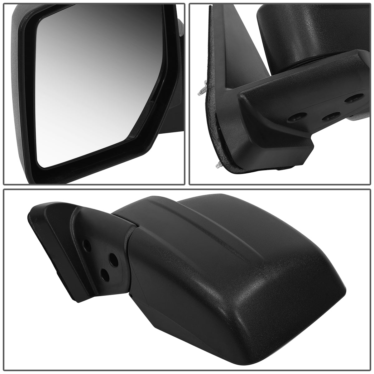 RETROVISOR MIRROR - 07-17 JEEP PATRIOT - MANUAL - OEM - LEFT - TEXTURED/BLACK