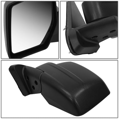 RETROVISOR MIRROR - 07-17 JEEP PATRIOT - MANUAL - OEM - LEFT - TEXTURED/BLACK