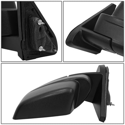 RETROVISOR MIRROR - 07-17 JEEP PATRIOT - MANUAL - OEM - LEFT - TEXTURED/BLACK