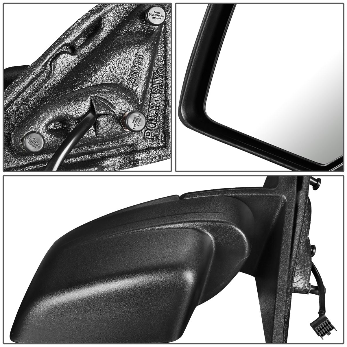 RETROVISOR MIRROR - 07-17 JEEP PATRIOT - POWERED - OEM - LEFT - TEXTURED/BLACK