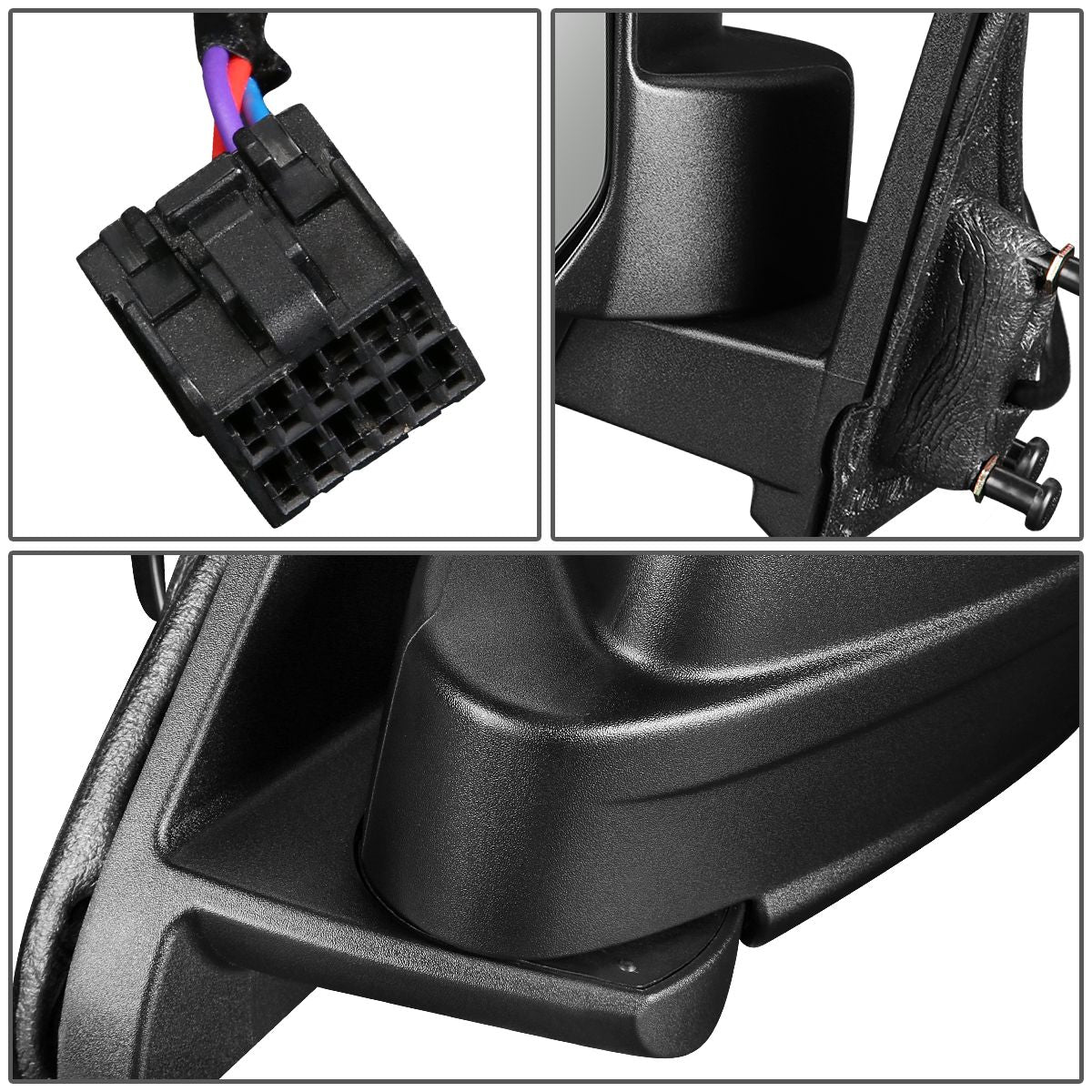 RETROVISOR MIRROR - 07-17 JEEP PATRIOT - POWERED - OEM - LEFT - TEXTURED/BLACK