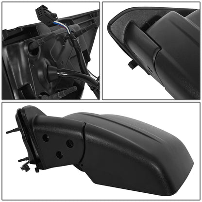 RETROVISOR MIRROR - 08-12 JEEP LIBERTY - POWERED - HEATED - OEM - LEFT - TEXTURED/BLACK