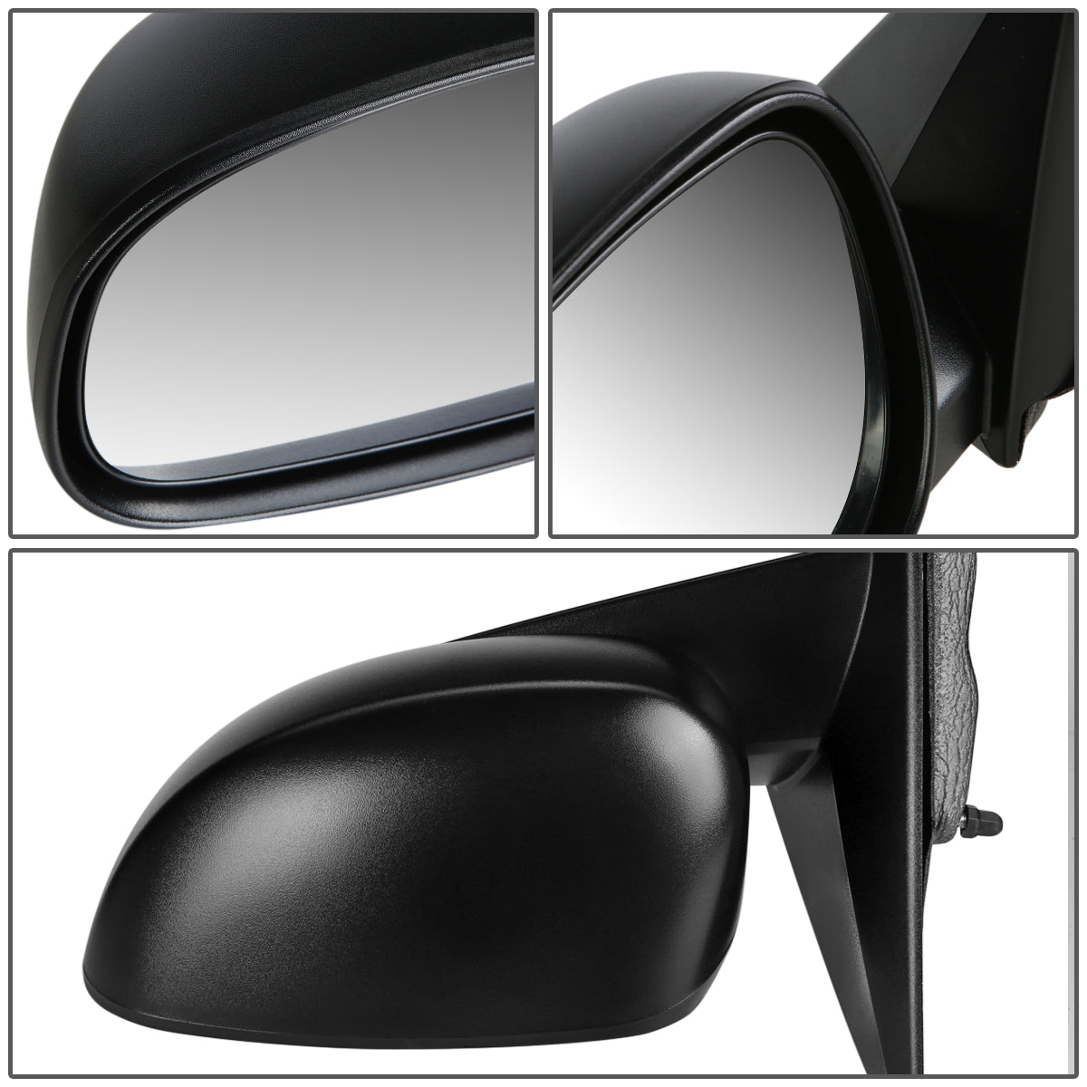 RETROVISOR MIRROR - 07-10 CHRYSLER 300 / 06-10 DODGE CHARGER / 05-08 DODGE MAGNUM - POWERED - OEM - LEFT - TEXTURED/BLACK