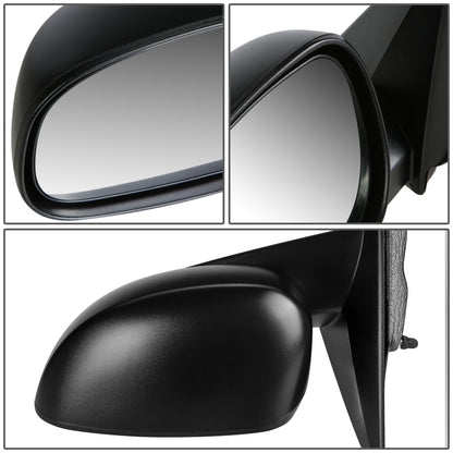 RETROVISOR MIRROR - 07-10 CHRYSLER 300 / 06-10 DODGE CHARGER / 05-08 DODGE MAGNUM - POWERED - OEM - LEFT - TEXTURED/BLACK