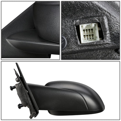 RETROVISOR MIRROR - 07-10 CHRYSLER 300 / 06-10 DODGE CHARGER / 05-08 DODGE MAGNUM - POWERED - HEATED - OEM - LEFT - TEXTURED/BLACK