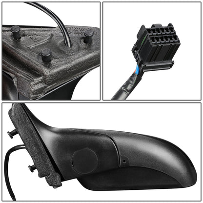 RETROVISOR MIRROR - 06-08 CHRYSLER PACIFICA - POWERED - HEATED - OEM - LEFT - PAINTABLE - BLACK