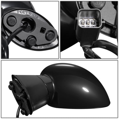 RETROVISOR MIRROR - 08-14 DODGE CHALLENGER - POWERED - OEM - LEFT - PAINTABLE - BLACK