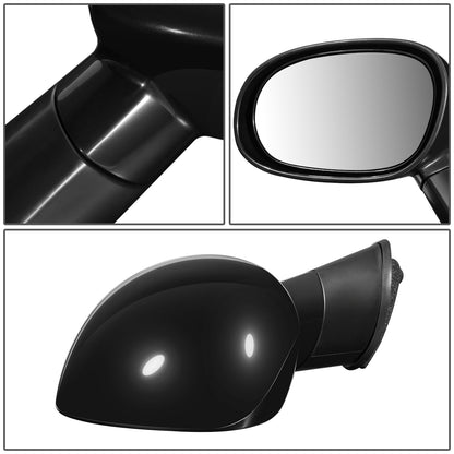 RETROVISOR MIRROR - 08-14 DODGE CHALLENGER - POWERED - OEM - LEFT - PAINTABLE - BLACK