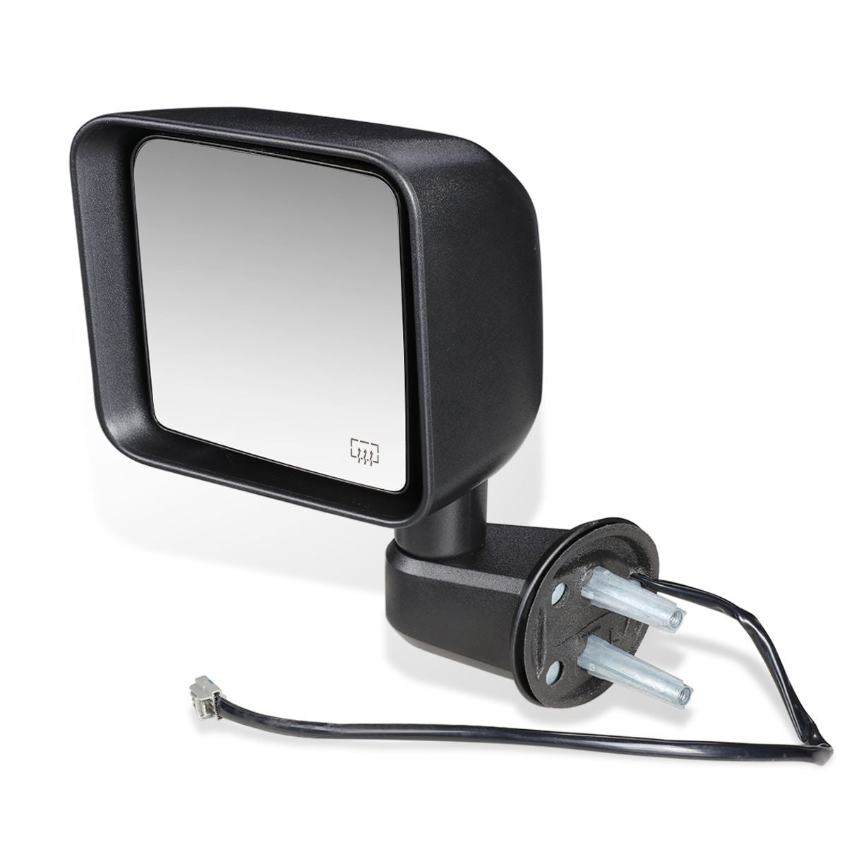 RETROVISOR MIRROR - 07-13 JEEP WRANGLER - POWERED - HEATED - OEM - LEFT - TEXTURED/BLACK