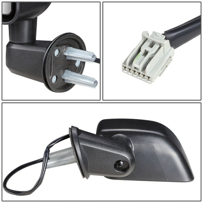 RETROVISOR MIRROR - 07-13 JEEP WRANGLER - POWERED - HEATED - OEM - LEFT - TEXTURED/BLACK