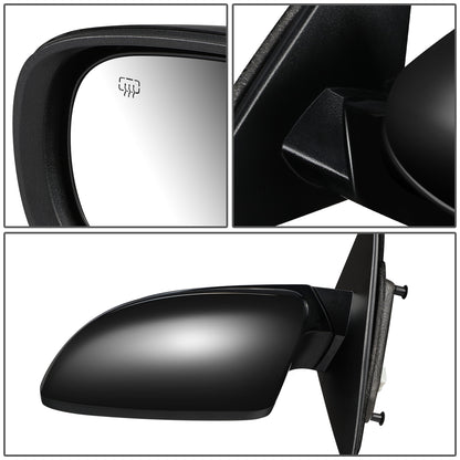 RETROVISOR MIRROR - 11-14 CHRYSLER 200 CONVERTIBLE - POWERED - HEATED - FOLDING - OEM - LEFT - TEXTURED/BLACK