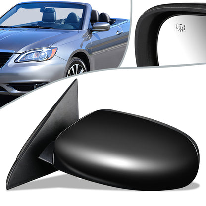 RETROVISOR MIRROR - 11-14 CHRYSLER 200 CONVERTIBLE - POWERED - HEATED - FOLDING - OEM - LEFT - TEXTURED/BLACK