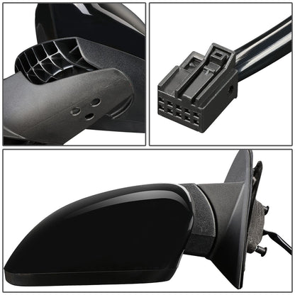 RETROVISOR MIRROR - 11-17 JEEP GRAND CHEROKEE - POWERED - HEATED - OEM - LEFT - PAINTABLE - BLACK