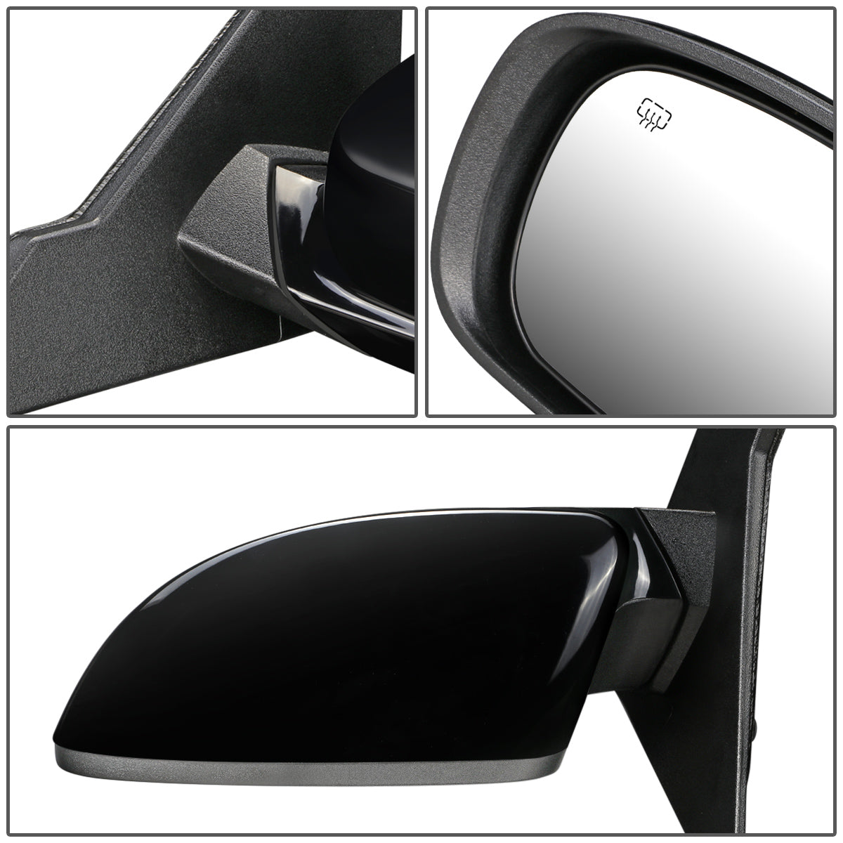 RETROVISOR MIRROR - 11-13 CHRYSLER 200, CONVERTIBLE - POWERED - FOLDING - OEM - LEFT - BLACK