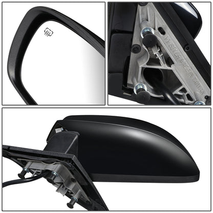 RETROVISOR MIRROR - OEM - 11-14 CHRYSLER 300C - POWERED - HEATED - FOLDING - W/ BLACK MATERIAL - LEFT