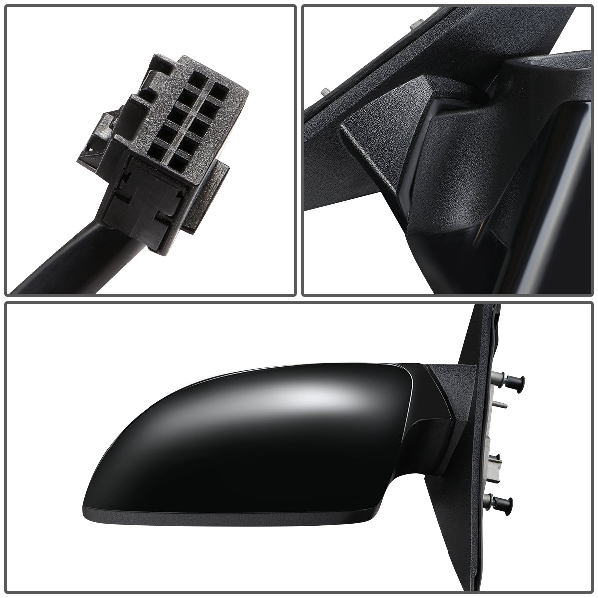 RETROVISOR MIRROR - OEM - 11-14 CHRYSLER 300C - POWERED - HEATED - FOLDING - W/ BLACK MATERIAL - LEFT