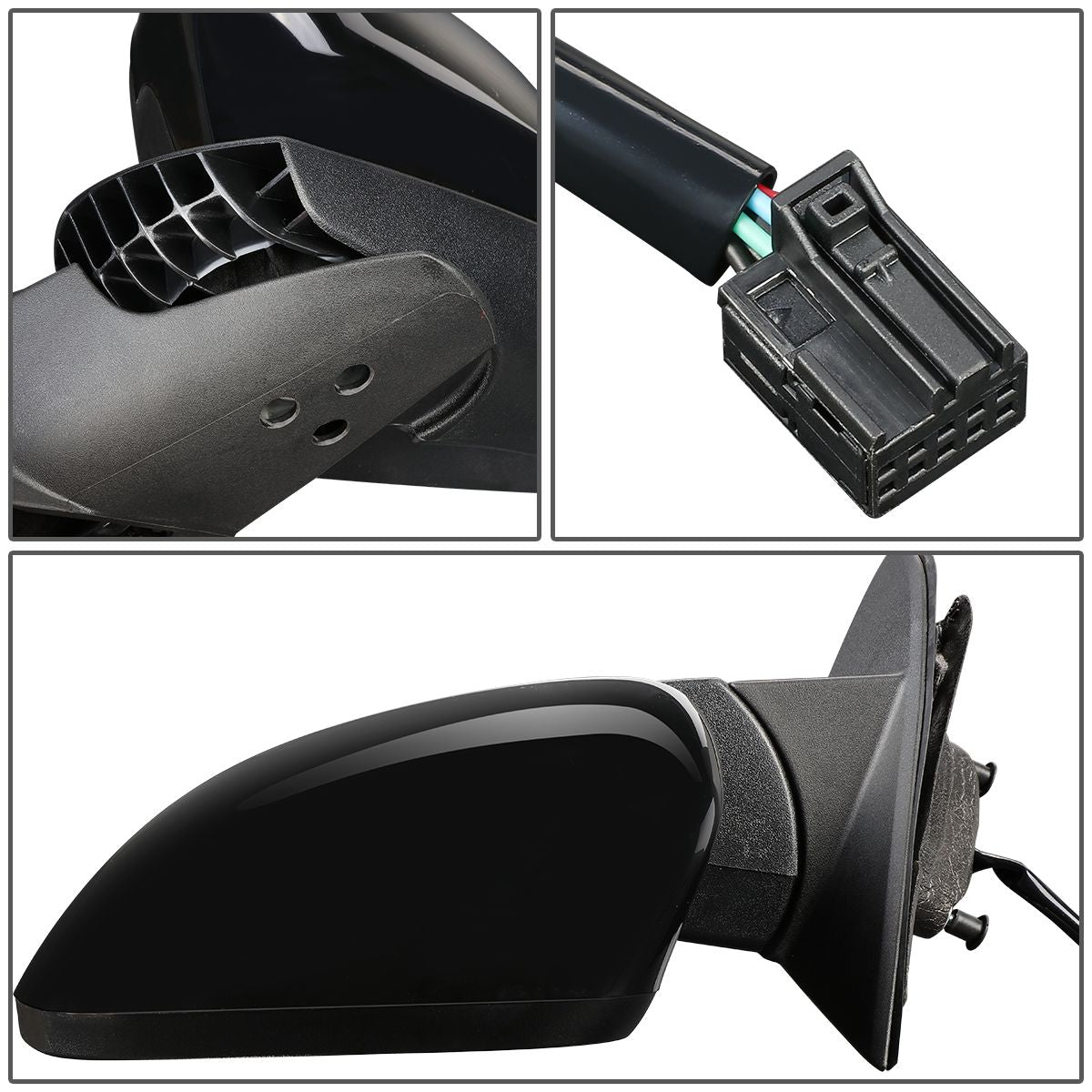 RETROVISOR MIRROR - OEM - 11-17 DODGE DURANGO - POWERED - HEATED - TEXTURED - BLACK - LEFT