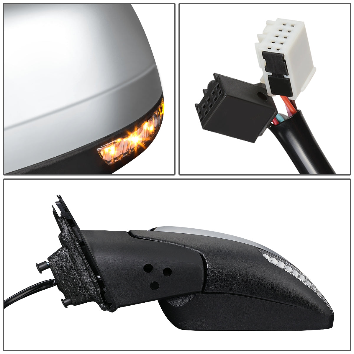 RETROVISOR MIRROR - OEM - 11-13 JEEP GRAND CHEROKEE - POWERED - HEATED - WITH SIGNAL - WITH MEMORY - FOLDING - W/ CHROME COVER - LEFT