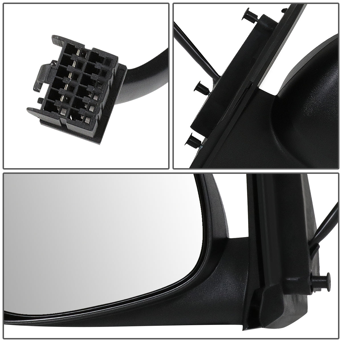 RETROVISOR MIRROR - OEM - 10-12 DODGE CALIBER - POWERED - HEATED - TEXTURED - BLACK - LEFT