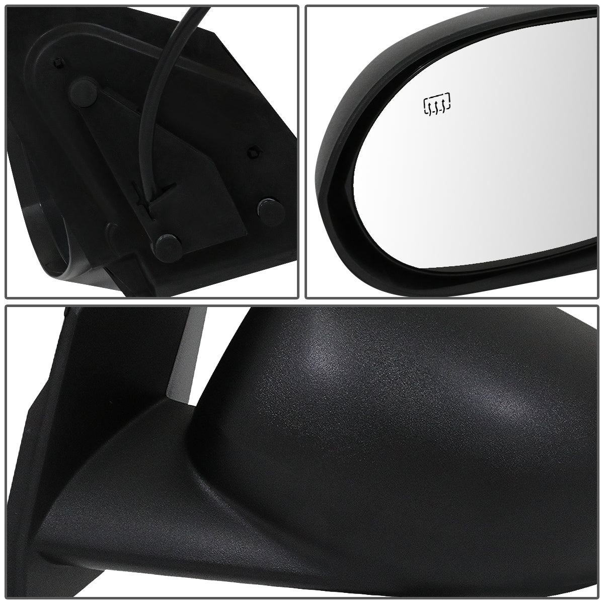 RETROVISOR MIRROR - OEM - 10-12 DODGE CALIBER - POWERED - HEATED - TEXTURED - BLACK - LEFT