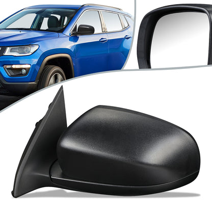RETROVISOR MIRROR - OEM - 14-16 JEEP CHEROKEE - POWERED - FOLDING - W/ BLACK TEXTURE - LEFT