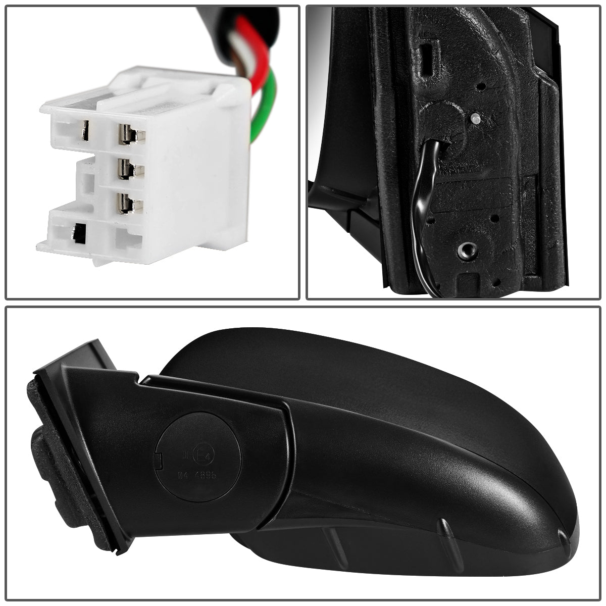 RETROVISOR MIRROR - OEM - 11-19 DODGE CARAVAN, VOYAGER, TOWN & COUNTRY - POWERED - HEATED - FOLDING - W/ BLACK TEXTURED - LEFT