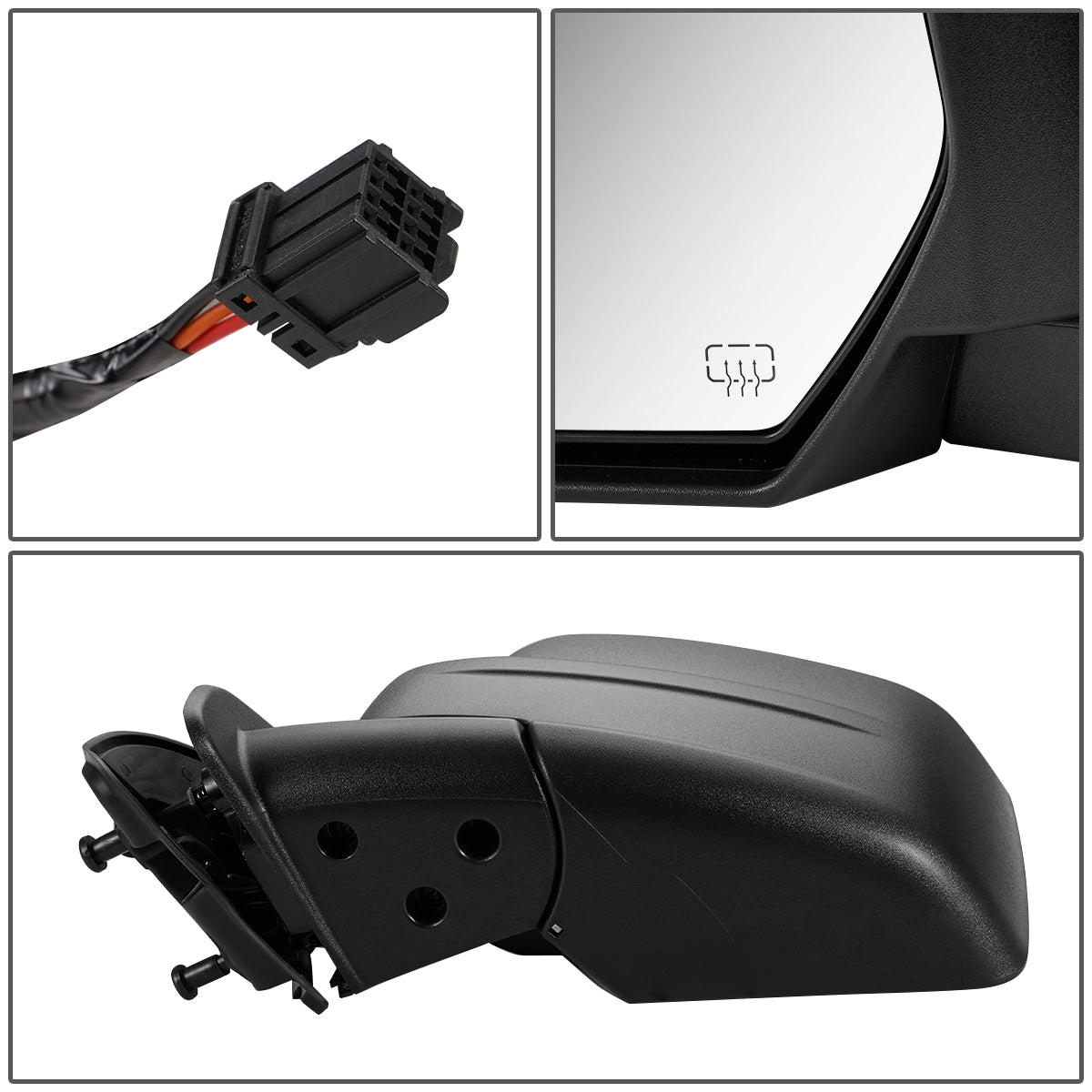 RETROVISOR MIRROR - OEM - 08-13 JEEP LIBERTY - POWERED - HEATED - FOLDING - W/ TEXTURED BLACK - LEFT