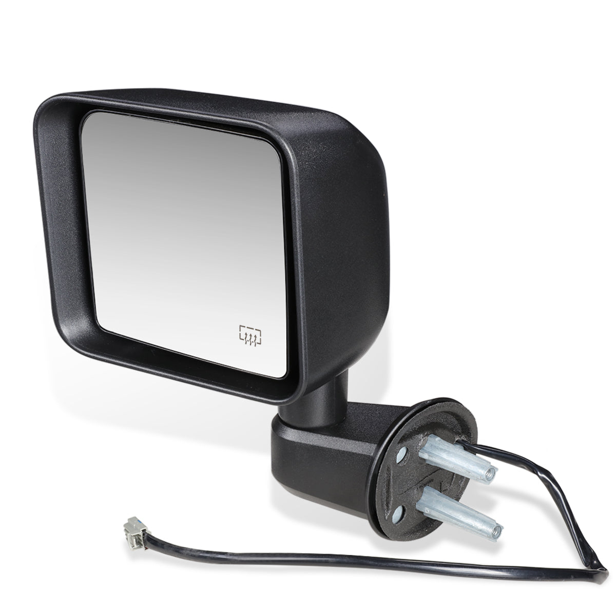 RETROVISOR MIRROR - OEM - 2014 JEEP WRANGLER - POWERED - HEATED - TEXTURED - BLACK - LEFT