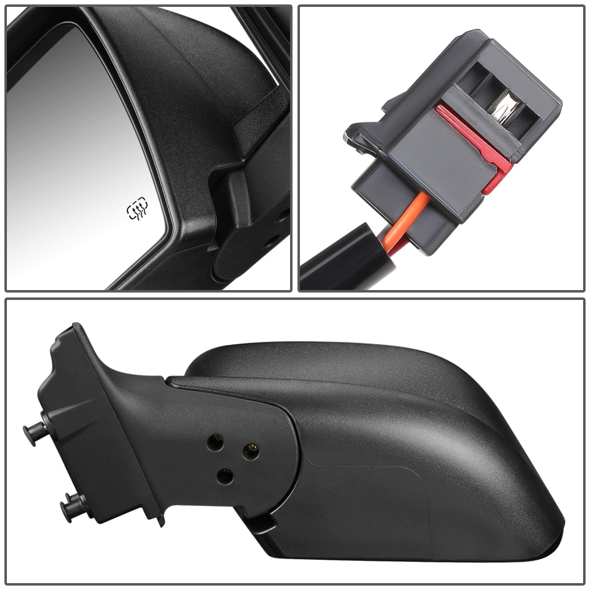 RETROVISOR MIRROR - OEM - 14-16 JEEP CHEROKEE - POWERED - HEATED - FOLDING - W/ BLACK TEXTURE - LEFT