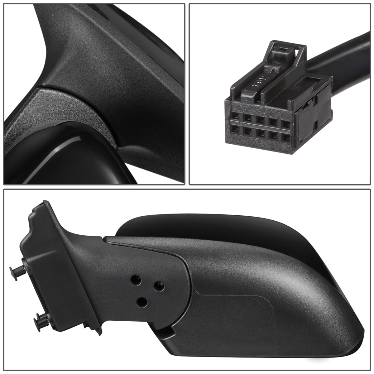 RETROVISOR MIRROR - OEM - 14-16 JEEP CHEROKEE - POWERED - HEATED - FOLDING - W/ BLACK MATERIAL - LEFT